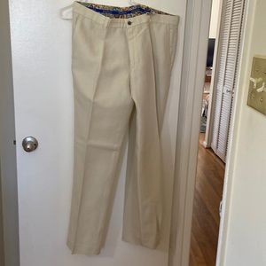 Mens Tommy bahama cream linen pants 38x32